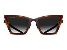 Titanium square sunglasses for women GRESSO Alba with Zeiss polarized grey lenses #color_tortoise