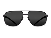 Titanium aviator sunglasses for men GRESSO Manchester with Zeiss polarized grey lenses #color_grey-mono