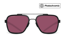 Titanium aviator sunglasses for men GRESSO Boston with Zeiss photochromic burgundy lenses #color_burgundy―photochromic
