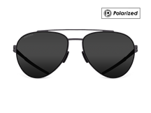 Titanium aviator sunglasses for men and women GRESSO California with Zeiss polarized grey lenses #color_grey-polarized