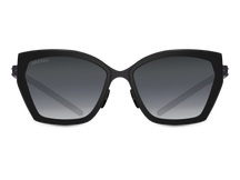 Titanium cat-eye sunglasses for women GRESSO Agata with Zeiss polarized grey lenses #color_grey―photochromic