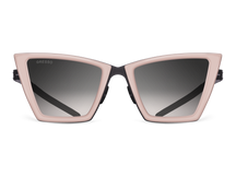 Titanium square sunglasses for women GRESSO Alba with Zeiss polarized grey lenses #color_caramel