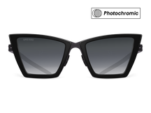 Titanium square sunglasses for women GRESSO Alba with Zeiss photochromic grey lenses #color_grey―photochromic
