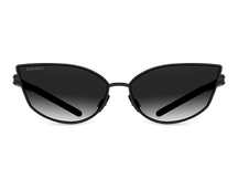 Titanium cat eye sunglasses for women GRESSO Alexa with Zeiss polarized grey lenses #color_grey-gradient