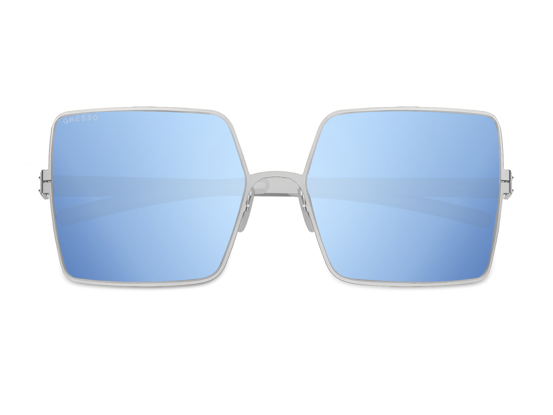 Oversized Square Sunglasses With Metal Rivets Premium -  Israel