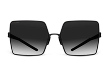 Titanium square sunglasses for women GRESSO Alexandria with Zeiss polarized grey lenses #color_grey-gradient