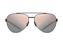 Titanium oval sunglasses for women GRESSO Alhambra with Zeiss polarized graphite lenses #color_graphite