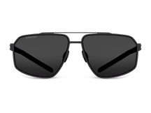 Titanium aviator sunglasses for men GRESSO Anchorage with Zeiss polarized grey lenses #color_grey-mono