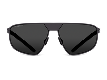 Titanium shiend sunglasses for men GRESSO Antares II with Zeiss polarized grey lenses #color_grey-mono