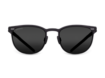 Titanium wayfarer sunglasses for men GRESSO Austin with Zeiss polarized grey lenses #color_grey-mono