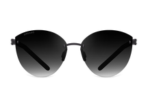 Titanium rimless sunglasses for women GRESSO Barcelona with Zeiss polarized beige lenses #color_grey-gradient