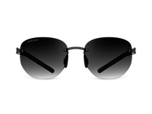 Titanium rimless sunglasses for men and women GRESSO Broadway with Zeiss polarized grey lenses #color_grey-gradient