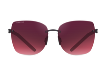 Titanium rimless sunglasses for women GRESSO Casablanca with Zeiss polarized burgundy lenses #color_burgundy-gradient