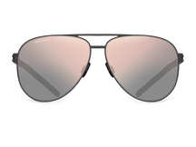 Titanium aviator sunglasses for men GRESSO Chelsea with Zeiss polarized graphite lenses #color_graphite