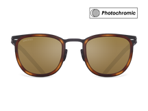 Titanium wayfarer sunglasses for men GRESSO Douglass with Zeiss photochromic brown lenses #color_brown-photochromic