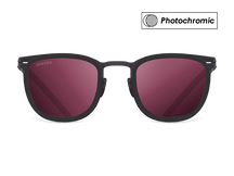 Titanium wayfarer sunglasses for men GRESSO Douglass with Zeiss photochromic burgundy lenses #color_burgundy―photochromic