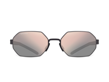 Titanium geometric sunglasses for men GRESSO Dubai with Zeiss polarized graphite lenses #color_graphite