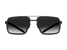 Titanium aviator sunglasses for men GRESSO Helsinki with Zeiss polarized grey lenses #color_grey-gradient