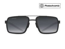 Titanium aviator sunglasses for men GRESSO Helsinki with Zeiss photochromic grey lenses #color_grey―photochromic