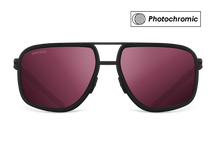 Titanium aviator sunglasses for men GRESSO Henderson with Zeiss photochromic burgundy lenses #color_burgundy―photochromic