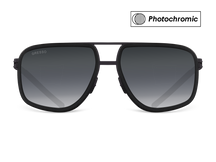 Titanium aviator sunglasses for men GRESSO Henderson with Zeiss photochromic grey lenses #color_grey―photochromic