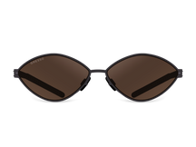Titanium square sunglasses for women GRESSO Jackie with Zeiss polarized brown lenses #color_brown-mono