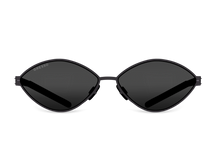 Titanium square sunglasses for women GRESSO Jackie with Zeiss polarized grey lenses #color_grey-mono