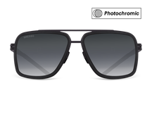 Titanium aviator sunglasses for men GRESSO London with Zeiss photochromic grey lenses #color_grey―photochromic