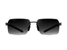 Titanium rimless sunglasses for men GRESSO Madagascar with Zeiss polarized grey lenses #color_grey-gradient