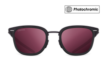 Titanium wayfarer sunglasses for men GRESSO Monaco with Zeiss photochromic burgundy lenses #color_burgundy―photochromic