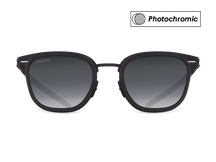 Titanium wayfarer sunglasses for men GRESSO Monaco with Zeiss photochromic grey lenses #color_grey―photochromic