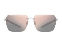 Titanium rimless sunglasses for men GRESSO Montblanc with Zeiss polarized graphite lenses #color_graphite