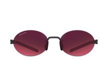 Titanium rimless sunglasses for men and women GRESSO Palo Alto with Zeiss polarized burgundy lenses #color_burgundy-gradient