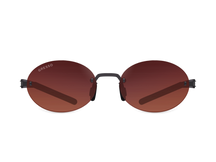 Titanium rimless sunglasses for men and women GRESSO Palo Alto with Zeiss polarized terracotta lenses #color_terracotta-gradient