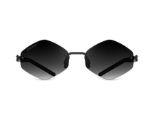 Titanium rimless sunglasses for women GRESSO Portofino with Zeiss polarized grey lenses #color_grey-gradient