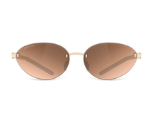 Titanium rimless sunglasses for women GRESSO Sahara with Zeiss polarized beige lenses #color_beige-mono