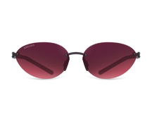 Titanium rimless sunglasses for women GRESSO Sahara with Zeiss polarized burgundy lenses #color_burgundy-gradient