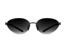 Titanium rimless sunglasses for women GRESSO Sahara with Zeiss polarized grey lenses #color_grey-gradient