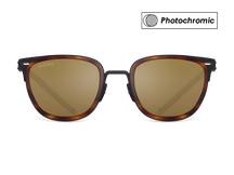 Titanium wayfarer sunglasses for men GRESSO San Remo with Zeiss photochromic brown lenses #color_brown-photochromic