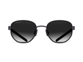 Titanium round sunglasses for men GRESSO Santa Fe with Zeiss polarized grey lenses #color_grey-gradient