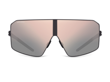 Titanium square sunglasses for women GRESSO Santorini with Zeiss polarized graphite lenses #color_graphite
