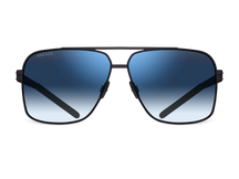 Titanium aviator sunglasses for men GRESSO Seattle with Zeiss polarized blue lenses #color_blue-gradient