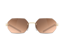 Titanium rimless sunglasses for men and women GRESSO Singapore with Zeiss polarized beige lenses #color_beige-mono