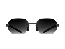Titanium rimless sunglasses for men and women GRESSO Singapore with Zeiss polarized grey lenses #color_grey-gradient