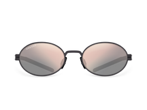 Titanium round sunglasses for men and women GRESSO St Barth with Zeiss polarized graphite lenses #color_graphite