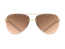 Titanium rimless sunglasses for men GRESSO ST-Tropez with Zeiss polarized beige lenses #color_beige-mono
