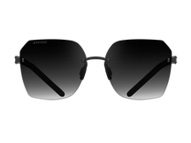 Titanium rimless sunglasses for women GRESSO Valencia with Zeiss polarized grey lenses #color_grey-gradient