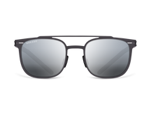 Titanium wayfarer sunglasses for men GRESSO Vermont with Zeiss polarized grey lenses #color_grey-mirror
