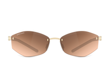 Titanium rimless sunglasses for women GRESSO Verona with Zeiss polarized beige lenses #color_beige-mono