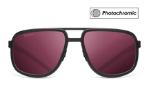 Titanium square sunglasses for men GRESSO Walter with Zeiss photochromic burgundy lenses #color_burgundy―photochromic